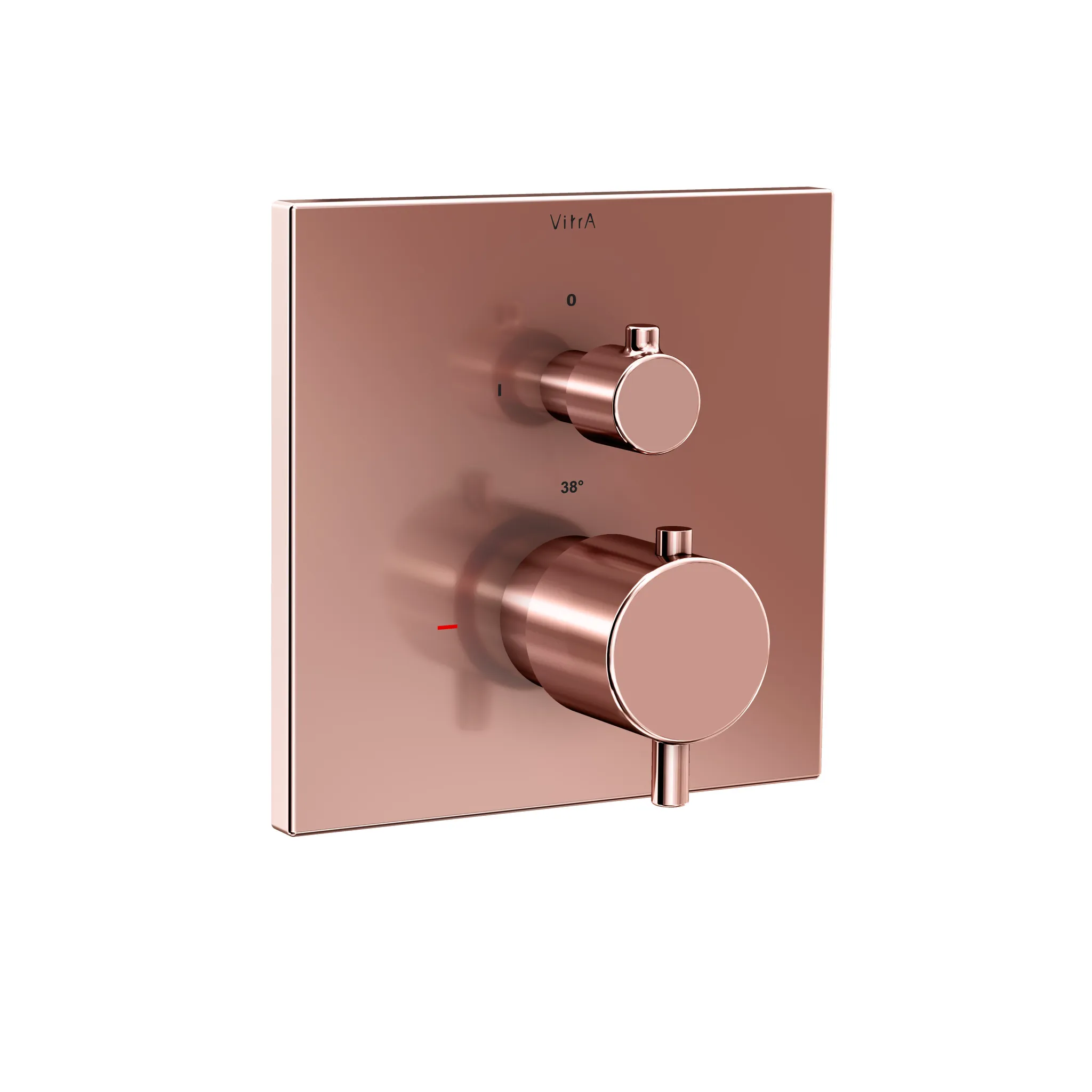 Flow Square Wannenfüll- und Brausethermostat V-Box Unterputzmontage Kupfer Soft