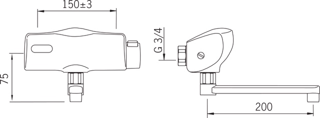 Hansa Waschtischarmatur, elektronisch „Electra“ Ausladung 250 mm in Chrom Hansa Waschtischarmatur, elektronisch „Electra“ Ausladung 250 mm in Chrom