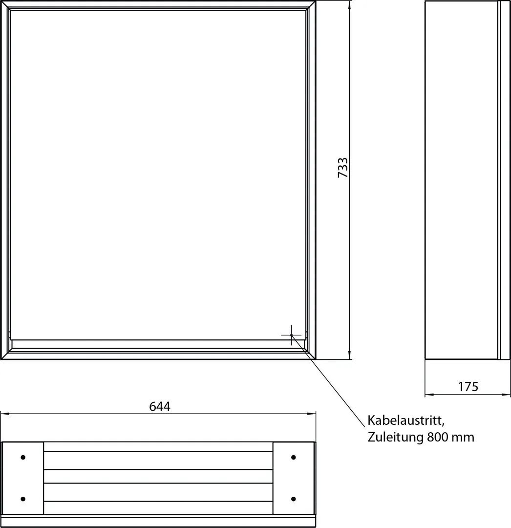 emco Spiegelschrank „loft“ 64,4 × 73,3 × 17,5 cm emco Spiegelschrank „loft“ 64,4 × 73,3 × 17,5 cm