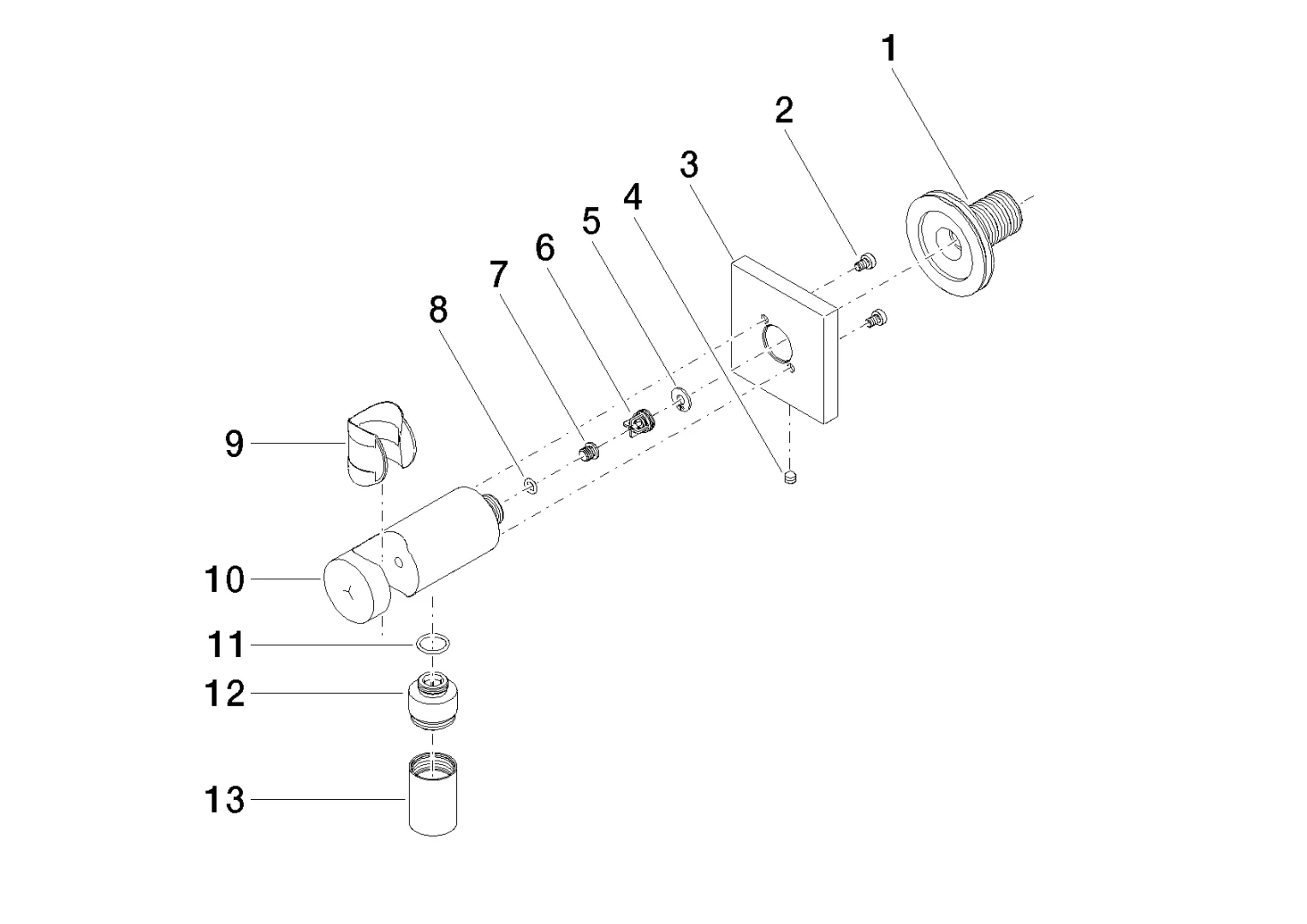 Dornbracht Wandanschlussbogen mit integriertem Brausehalter Chrom 28490970 Dornbracht Wandanschlussbogen mit integriertem Brausehalter Chrom 28490970