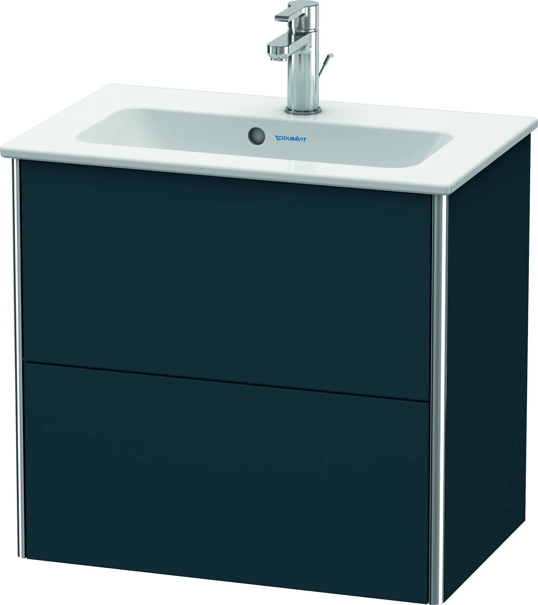 Duravit Waschtischunterschrank wandhängend „XSquare“ 61 × 56 × 38,8 cm Nachtblau Seidenmatt
