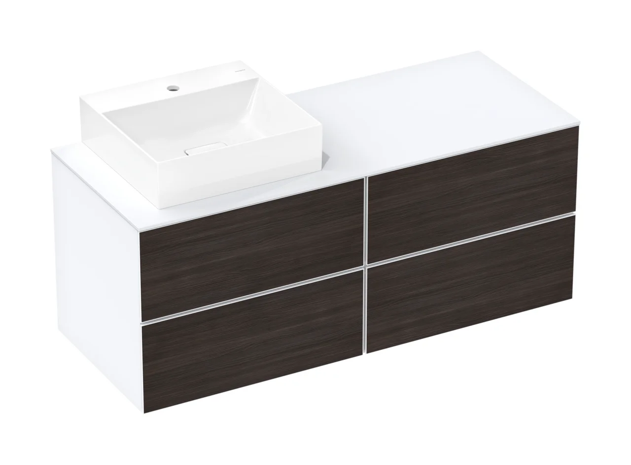 Hansgrohe Aufsatzwaschtisch Xevolos E, weiß, 500x480 mm, geschliffen, SmartClean, glänzend