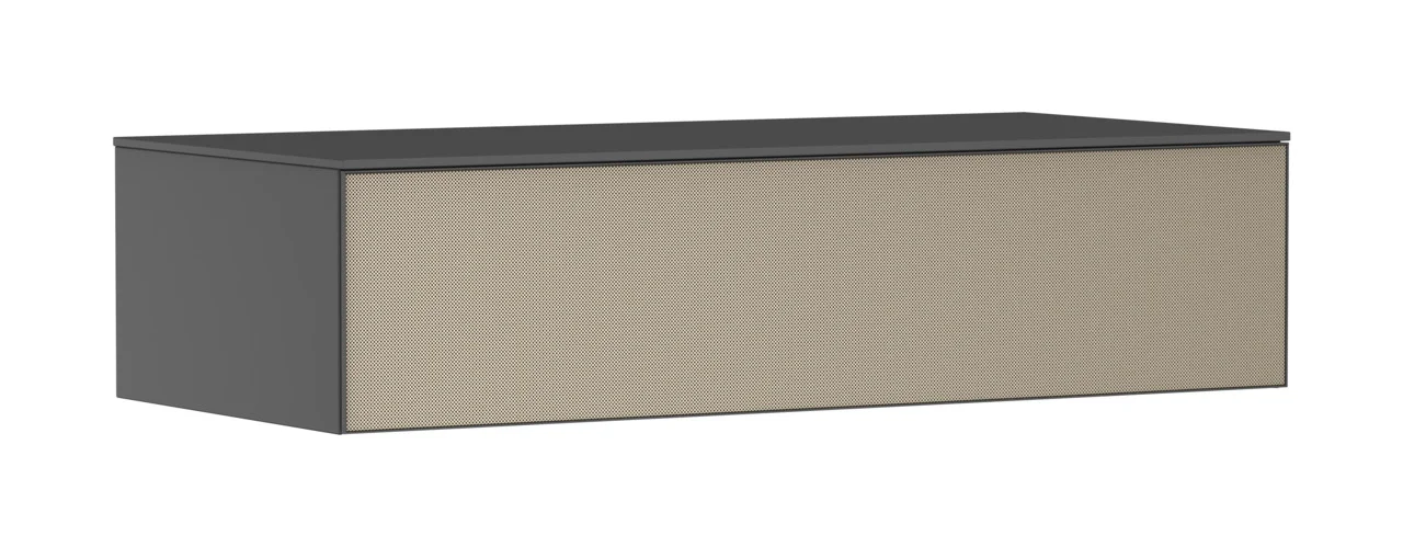 Hansgrohe Xevolos E Sideboard Schiefergrau Matt, 1180x550 mm, 1 Schubkasten, griff- und push-to-open, SoftClose, Wandmontage