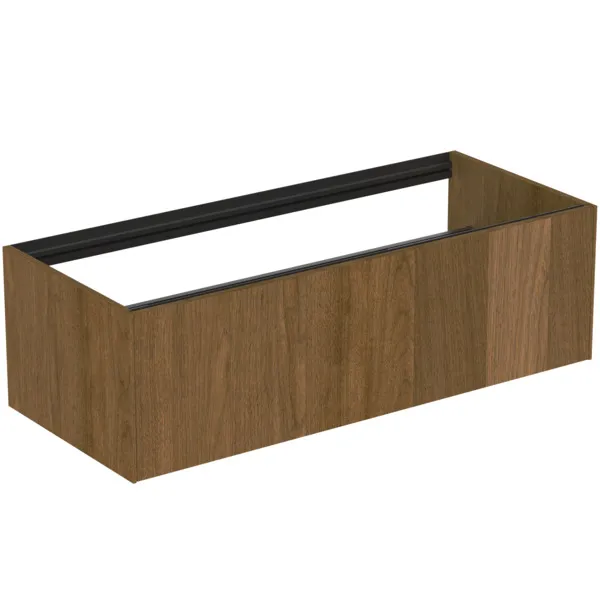 Ideal Standard Waschtischunterschrank Conca, 1 Auszug, ohne Platte, 1200x505x360mm, Walnuss Dunkel