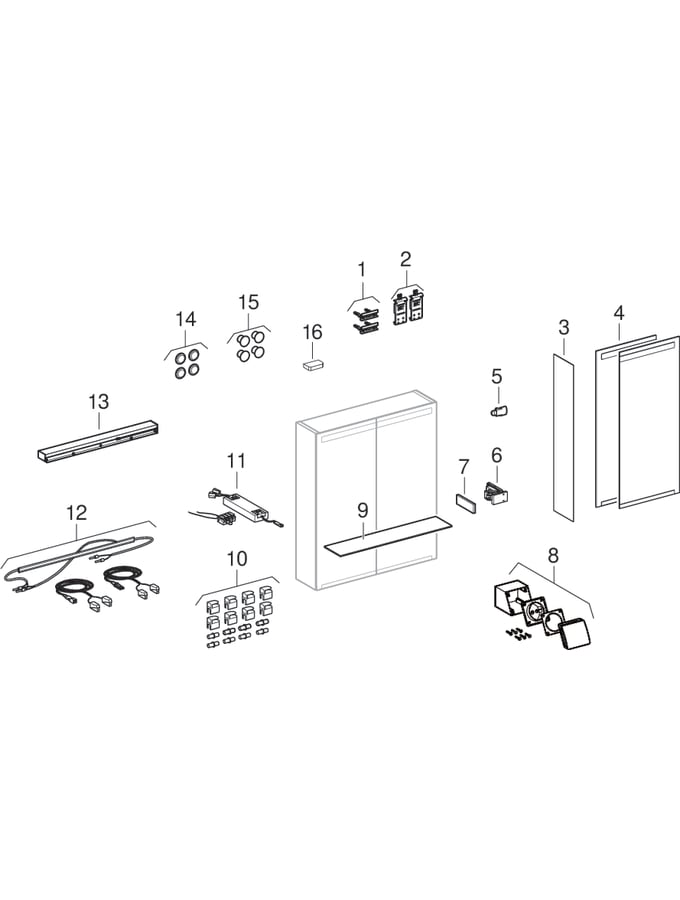 Geberit Spiegelschrank „Option“ 60 × 15 cm