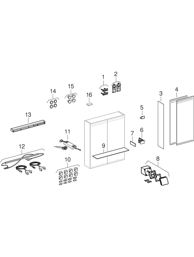 Geberit Spiegelschrank „Option“ 75 × 15 cm