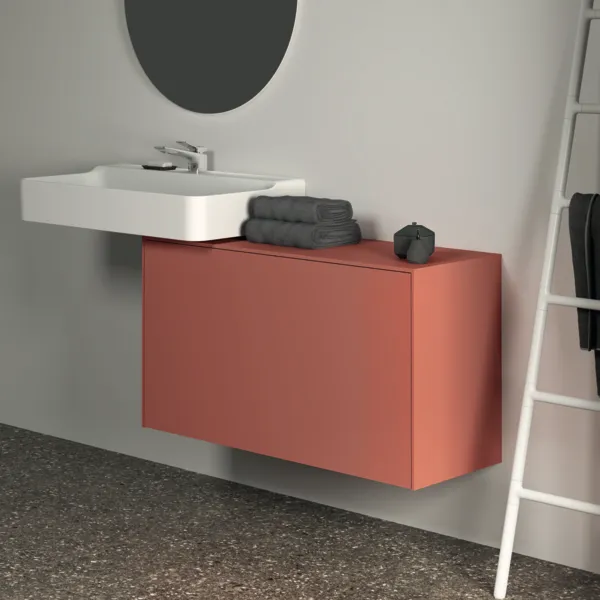 Ideal Standard Waschtischunterschrank „Conca“ 100,2 × 55 × 37,3 cm Sunset matt lackiert