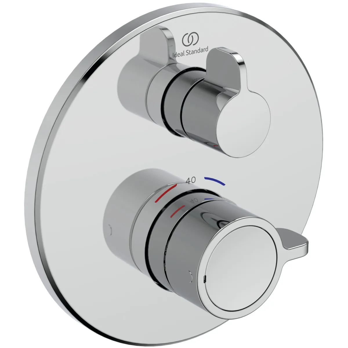 Ideal Standard Brausethermostat Ceraplus Safe Rosette Chrom d:163mm Unterputz