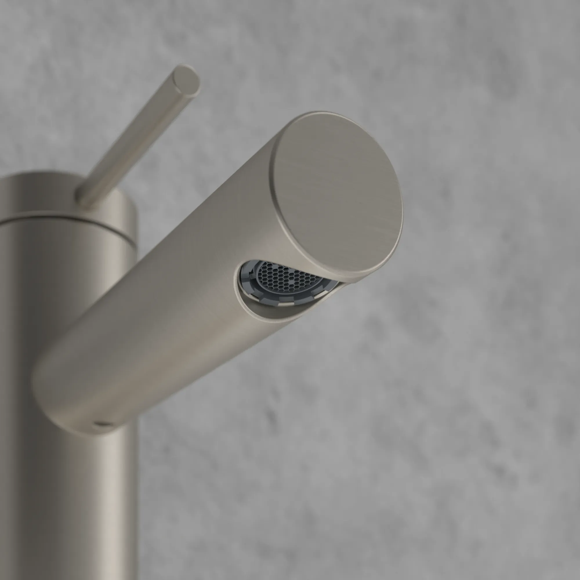 Villeroy & Boch Einhebel-Waschtischarmatur Loop & Friends, Brushed Nickel Matt, 45 x 149 x 166 mm, SmartPressure, AirPlus Villeroy & Boch Einhebel-Waschtischarmatur Loop & Friends, Brushed Nickel Matt, 45 x 149 x 166 mm, SmartPressure, AirPlus