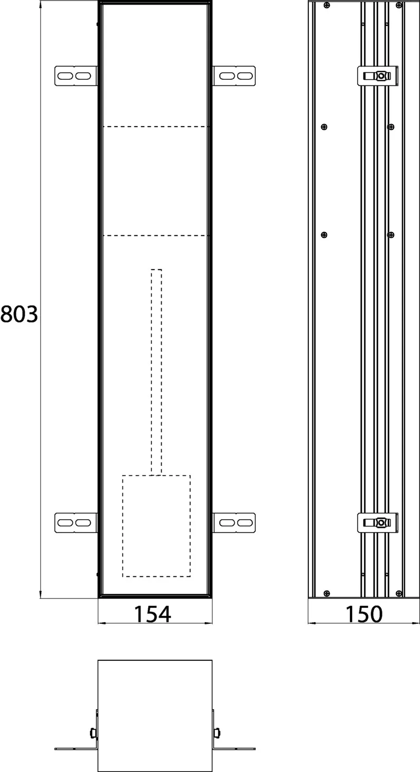 WC-Modul asis plus, Unterputz Papierentnahme oben, 803 mm, Tür links
