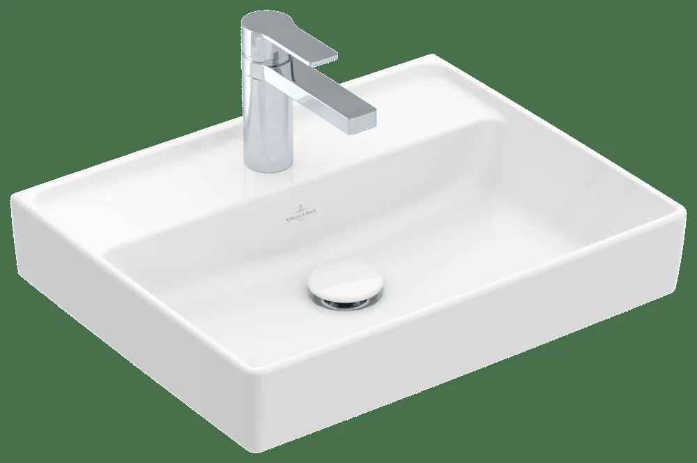 Villeroy & Boch Collaro Handwaschbecken 500x400mm, Rechteck, TitanCeram, Weiß Alpin Villeroy & Boch Collaro Handwaschbecken 500x400mm, Rechteck, TitanCeram, Weiß Alpin
