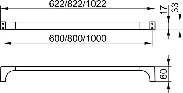 Edition 11 11101030600 Badetuchhalter 600 mm Bronze gebürstet Edition 11 11101030600 Badetuchhalter 600 mm Bronze gebürstet