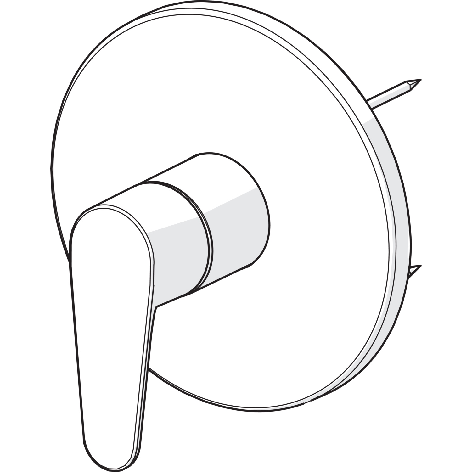 EHM Fertigset für Brause-Batterie VANTIS 8261 Rosette rund Chrom