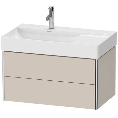Duravit Waschtischunterschrank wandhängend „XSquare“ 78,4 × 39,7 × 46 cm Taupe Matt