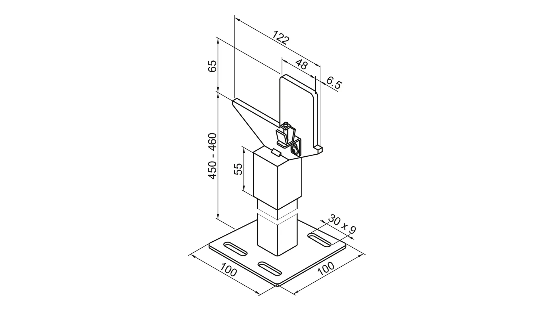 Zubehör Fußkonsole FMORV 45-R3, Sonder-Lack