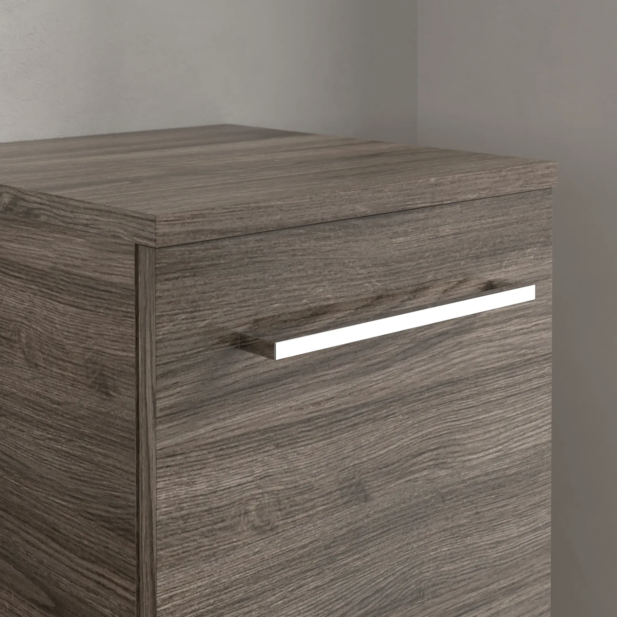 Villeroy & Boch Seitenschrank „Avento“ 35 × 89 × 37,3 × 37,3 cm Stone Oak, Anschlag rechts, Soft Closing, 1 Tür