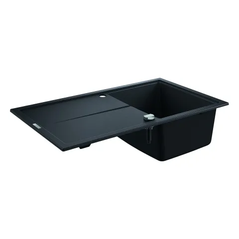 Kompositspüle K400 31640, mit Abtropffläche, Modell: K400 50-C 86/50 1.0 rev, Montageart: Standard-Einbauspüle, Maße: 860 x 500 mm, 1 Becken: 337 x 420 x 205 mm, granit schwarz Kompositspüle K400 31640, mit Abtropffläche, Modell: K400 50-C 86/50 1.0 rev, Montageart: Standard-Einbauspüle, Maße: 860 x 500 mm, 1 Becken: 337 x 420 x 205 mm, granit schwarz