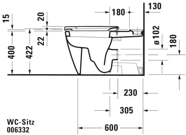 Duravit WC-Sitz „Starck 2“ 37 × 50 × 3,7 cm