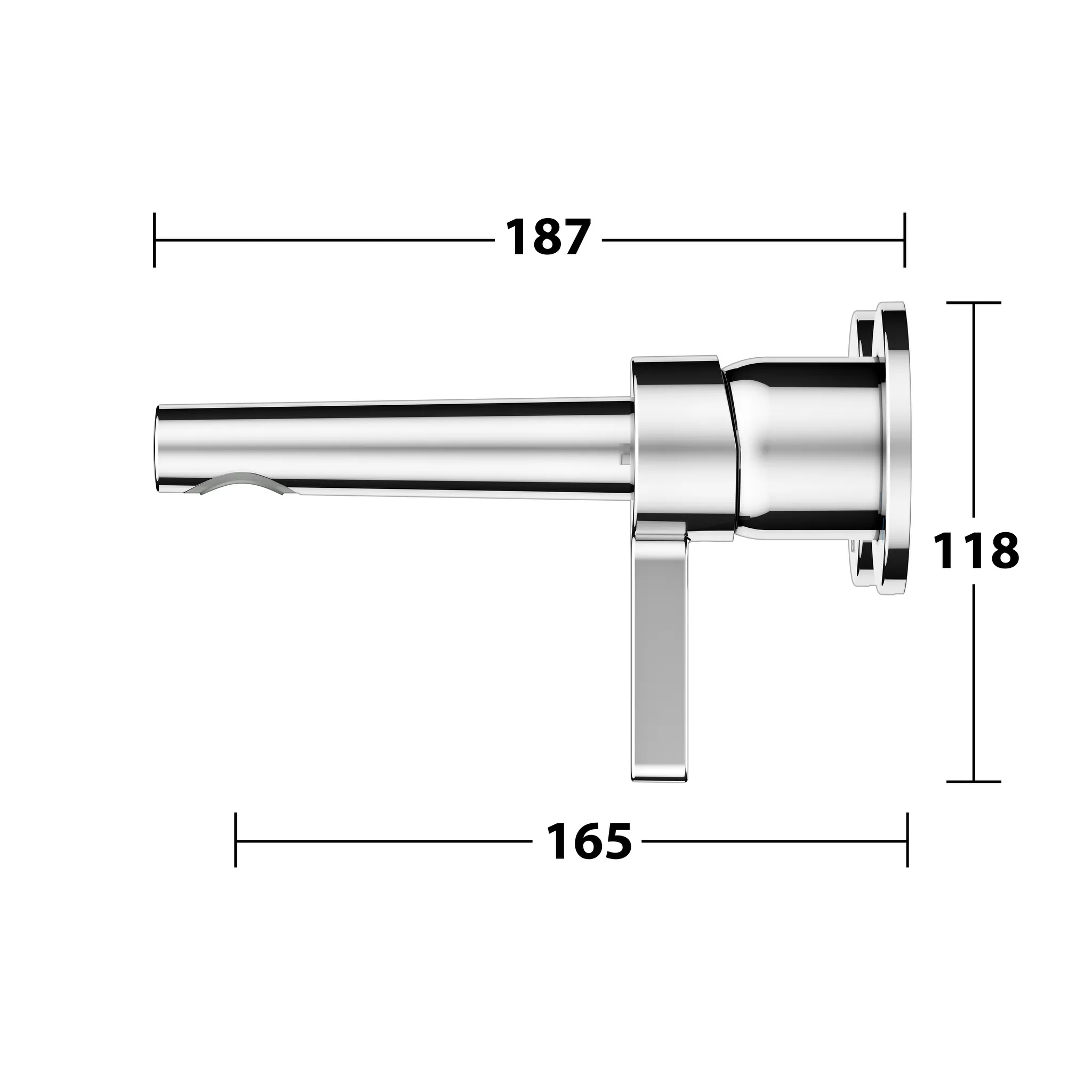 Edition 400 51516010201 Einhebel-Waschtischmischer UP Wandmontage Ausladung 187 mm verchromt Edition 400 51516010201 Einhebel-Waschtischmischer UP Wandmontage Ausladung 187 mm verchromt