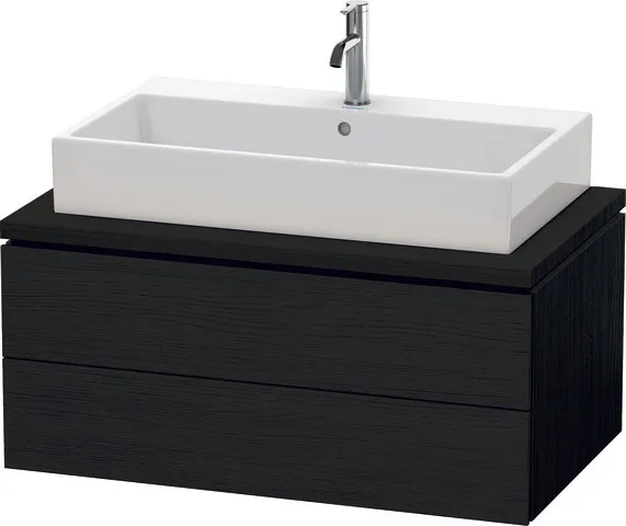 Duravit Waschtischunterschrank wandhängend „L-Cube“ 92 × 40 × 54,7 cm Eiche Schwarz Duravit Waschtischunterschrank wandhängend „L-Cube“ 92 × 40 × 54,7 cm Eiche Schwarz