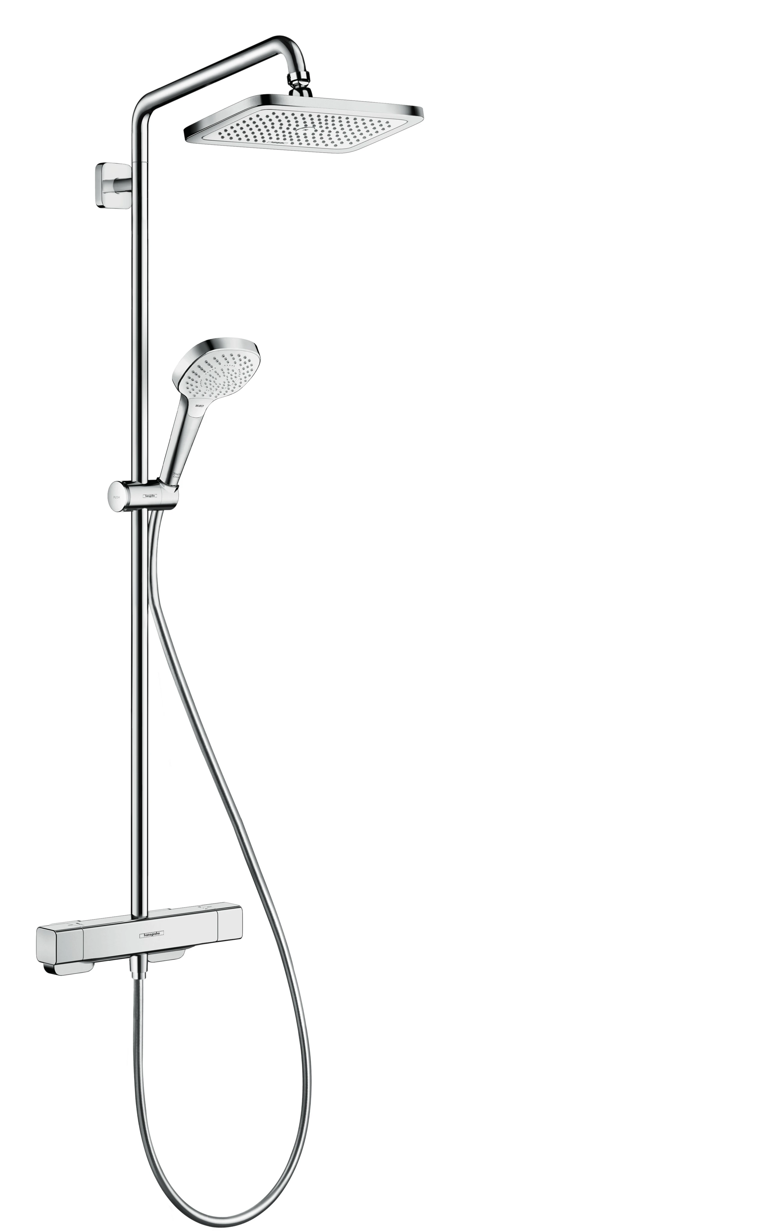 Showerpipe Croma E 280 1jet chrom mit Brausethermostat