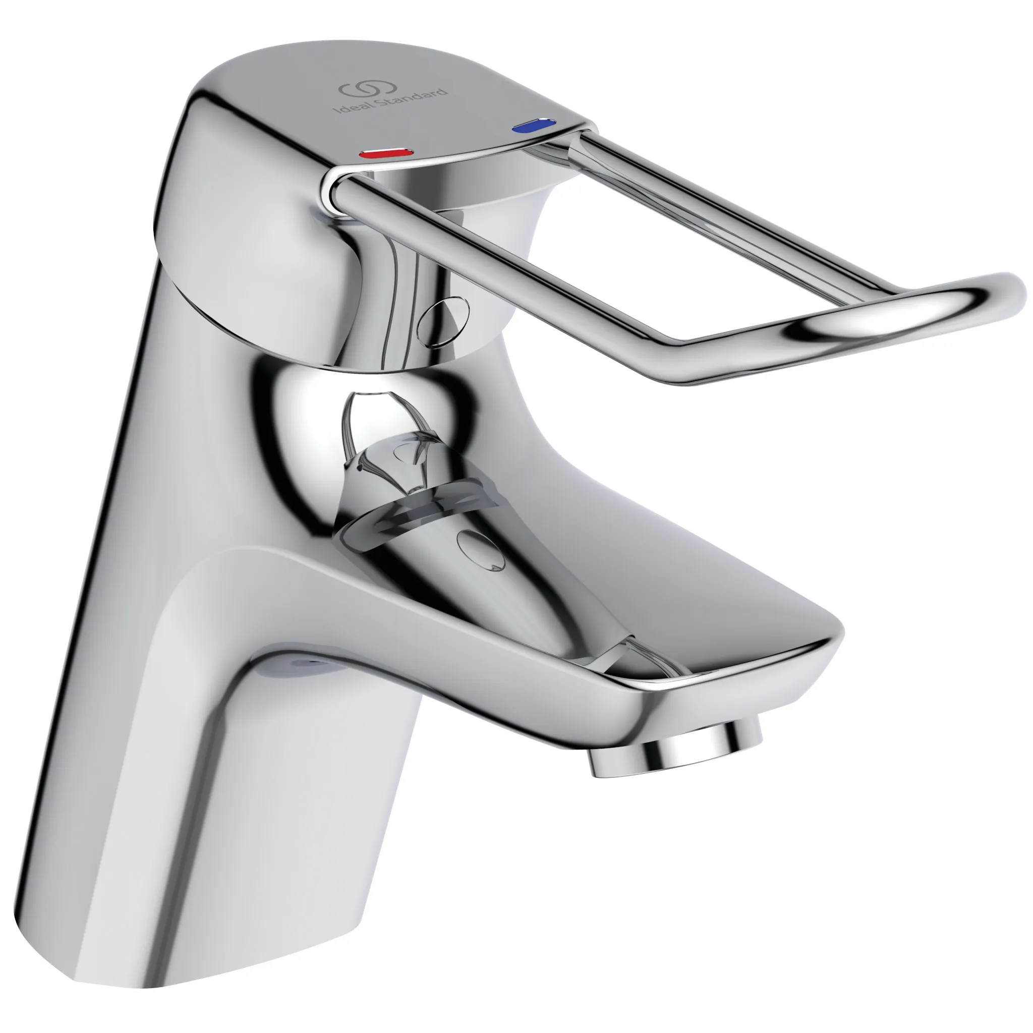 Waschtischarmatur Ceramix Blue, mit Bügelgriff, ohne Ablaufgarnitur, mit CU-Rohren, Ausladung 135mm, Chrom Waschtischarmatur Ceramix Blue, mit Bügelgriff, ohne Ablaufgarnitur, mit CU-Rohren, Ausladung 135mm, Chrom