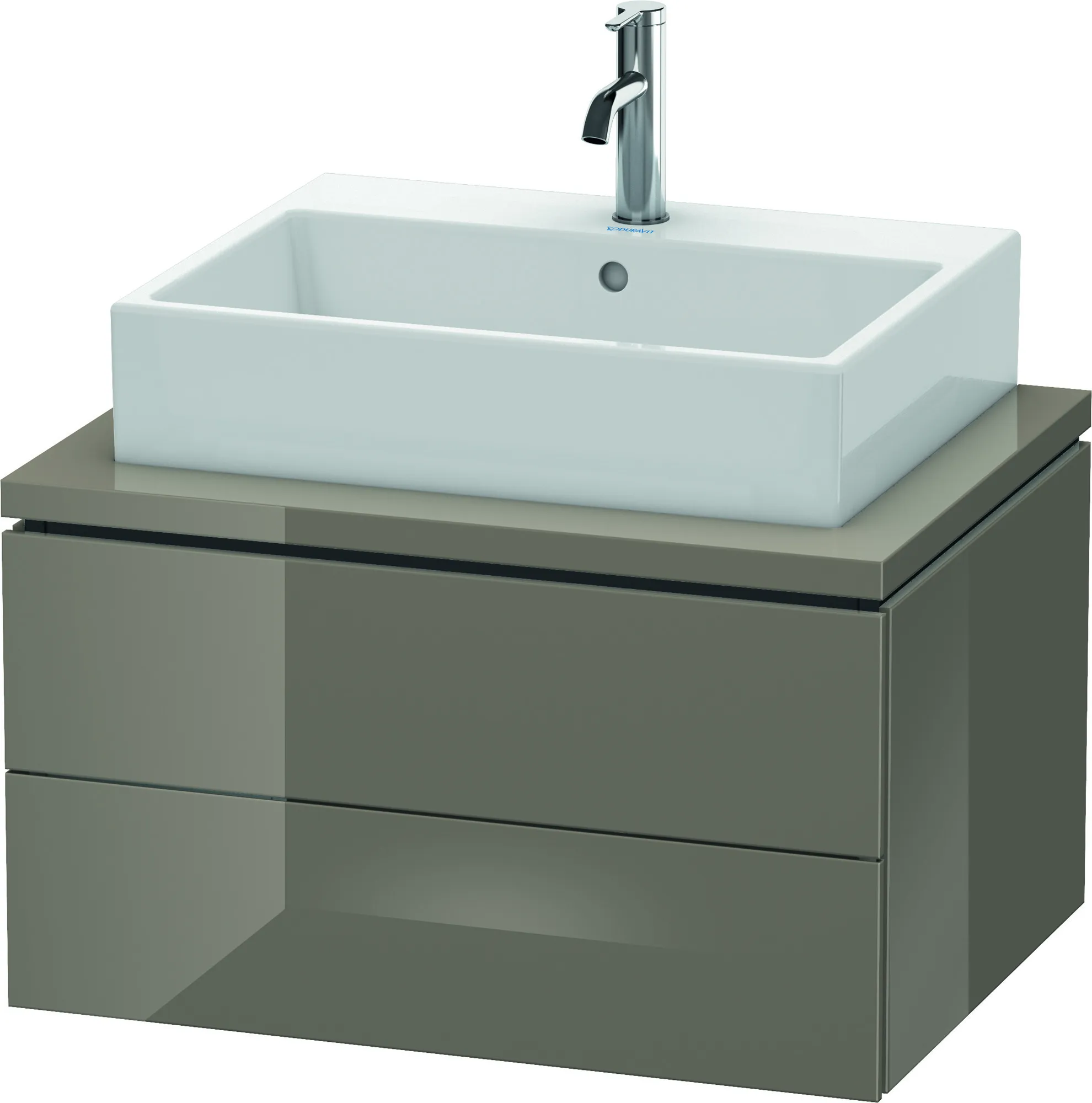 Duravit Waschtischunterschrank wandhängend „L-Cube“ 72 × 40 × 54,7 cm Flannel Grey Hochglanz Duravit Waschtischunterschrank wandhängend „L-Cube“ 72 × 40 × 54,7 cm Flannel Grey Hochglanz