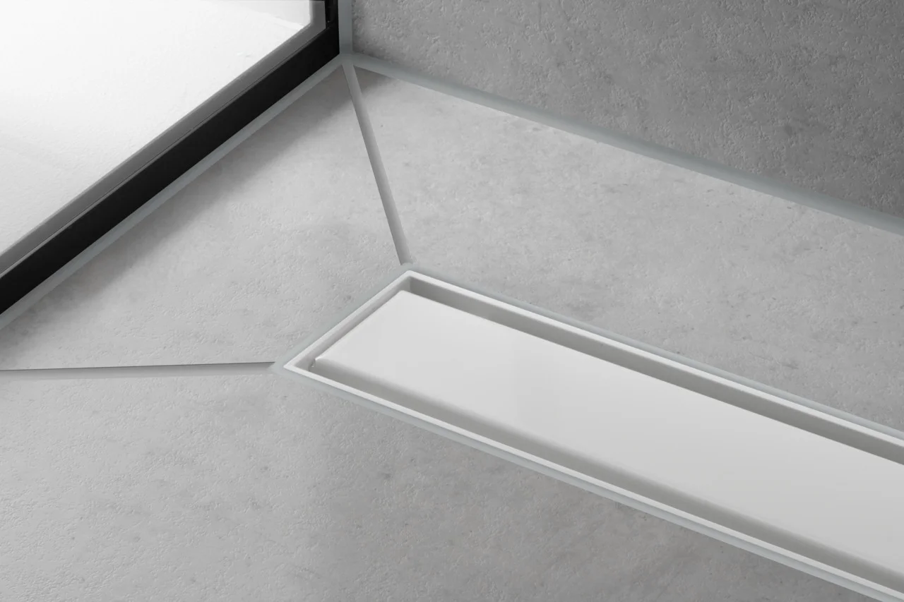 Hansgrohe RainDrain Match Duschrinne 800 mm, höhenverstellbarer Rahmen, Edelstahl V2A, Mattweiß Hansgrohe RainDrain Match Duschrinne 800 mm, höhenverstellbarer Rahmen, Edelstahl V2A, Mattweiß