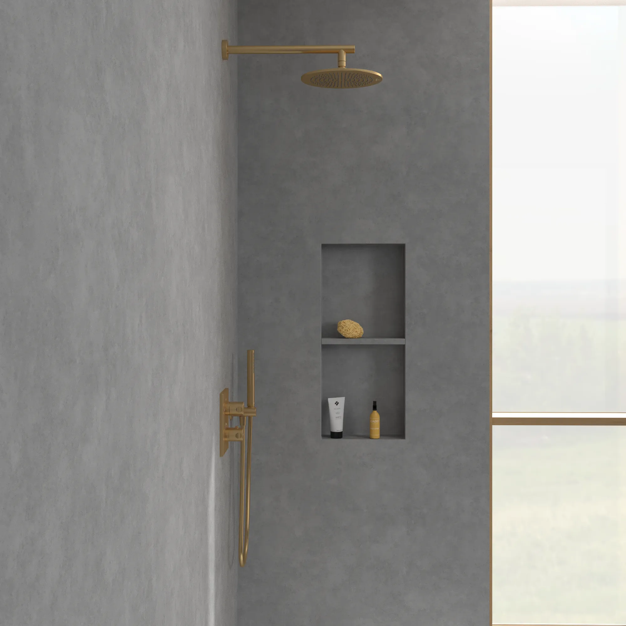 Villeroy & Boch Universal Showers Regenbrause, rund, Brushed Gold, 252 x 252 mm, Höhe 56 mm Villeroy & Boch Universal Showers Regenbrause, rund, Brushed Gold, 252 x 252 mm, Höhe 56 mm