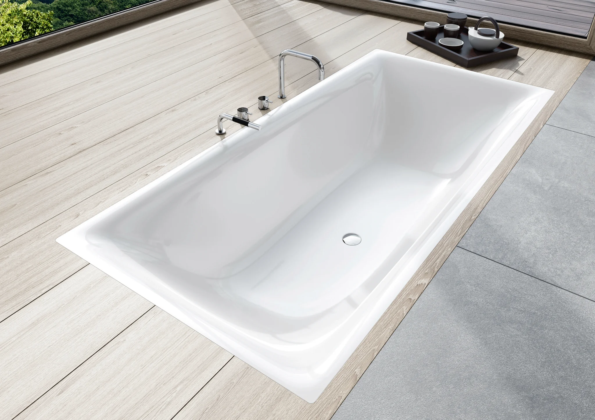 Kaldewei SILENIO Badewanne, alpinweiß, 1900 x 900 mm, 425 mm tief