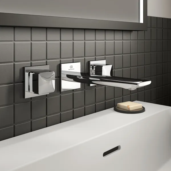 Ideal Standard Wand-Waschtischarmatur Conca Armaturen CONCA Atelier Collections A7445AA, eckige Rosetten, Ausladung 180mm, Chrom Ideal Standard Wand-Waschtischarmatur Conca Armaturen CONCA Atelier Collections A7445AA, eckige Rosetten, Ausladung 180mm, Chrom