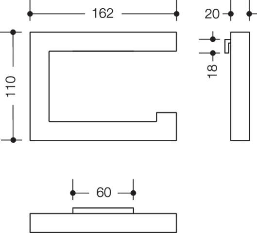 HEWI WC-Papierhalter System 100 PG70 HEWI WC-Papierhalter System 100 PG70