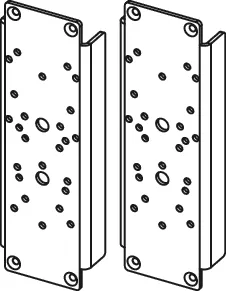 TECEprofil Stahlplattenset zur Aufnahme von Stützklappgriffen A