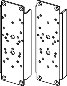 TECEprofil Stahlplattenset zur Aufnahme von Stützklappgriffen A TECEprofil Stahlplattenset zur Aufnahme von Stützklappgriffen A