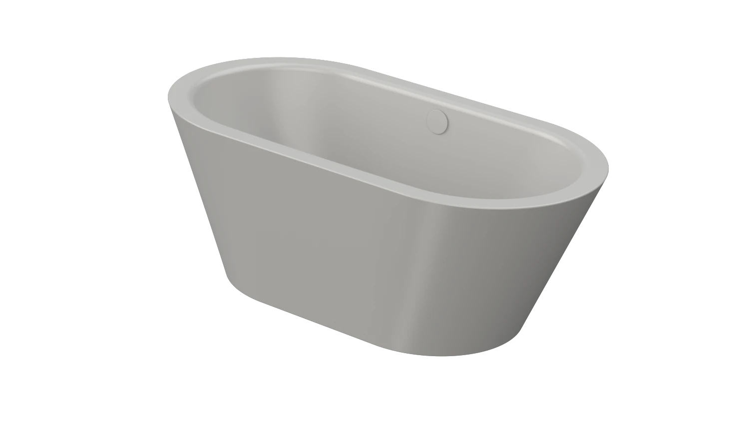 Bette BetteSilhouette Badewanne Oval Starlet Dust 1500x800x420 mm Freistehend 2-Sitzer glasierter Titan-Stahl