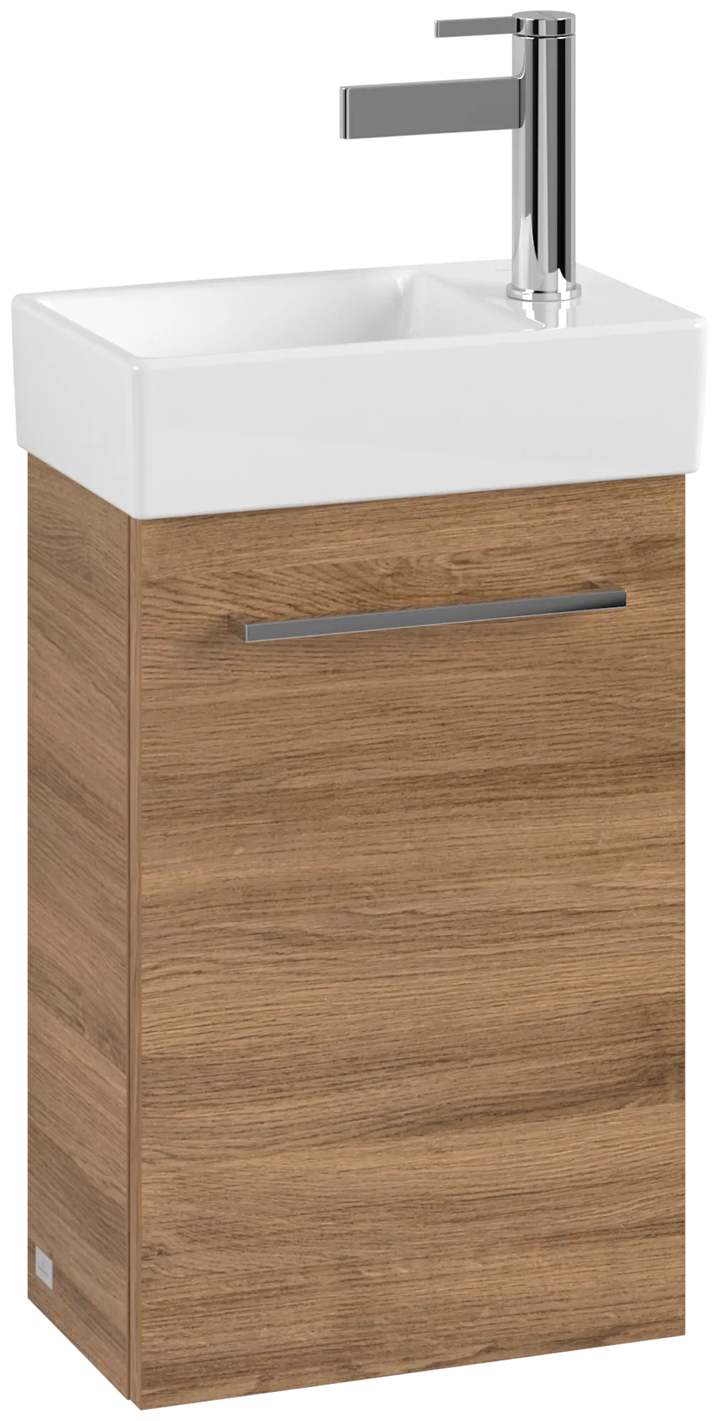 Villeroy & Boch Waschtischunterschrank mit Tür „Avento“ für Schrankwaschtisch 34 × 51,4 × 20,2 × 20,2 cm in #Farbe#, Kansas Oak,, Anschlag links, Soft Closing, 1 Tür