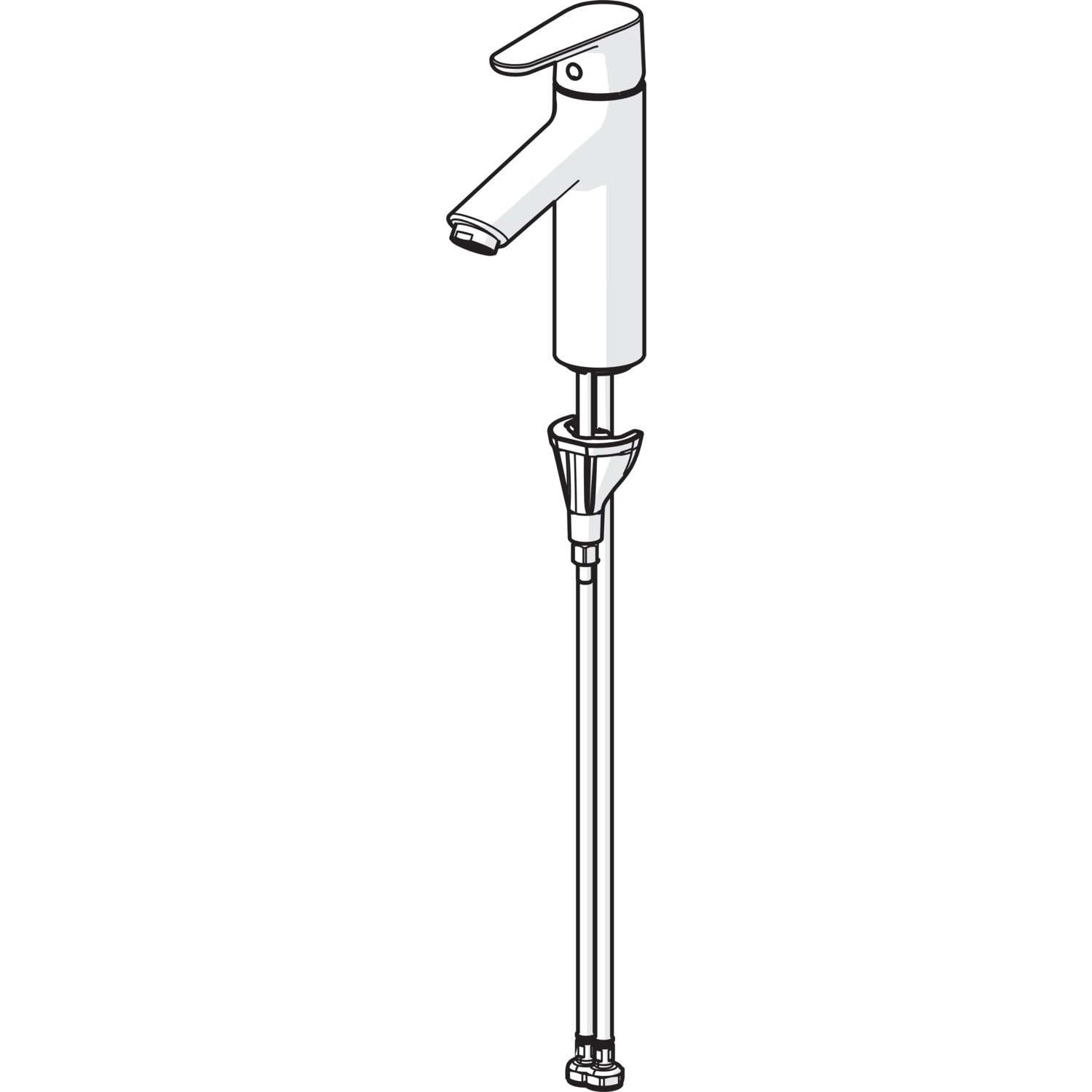 Einhand-Waschtischarmatur „Vantis XL“ Ausladung 114 mm in Chrom