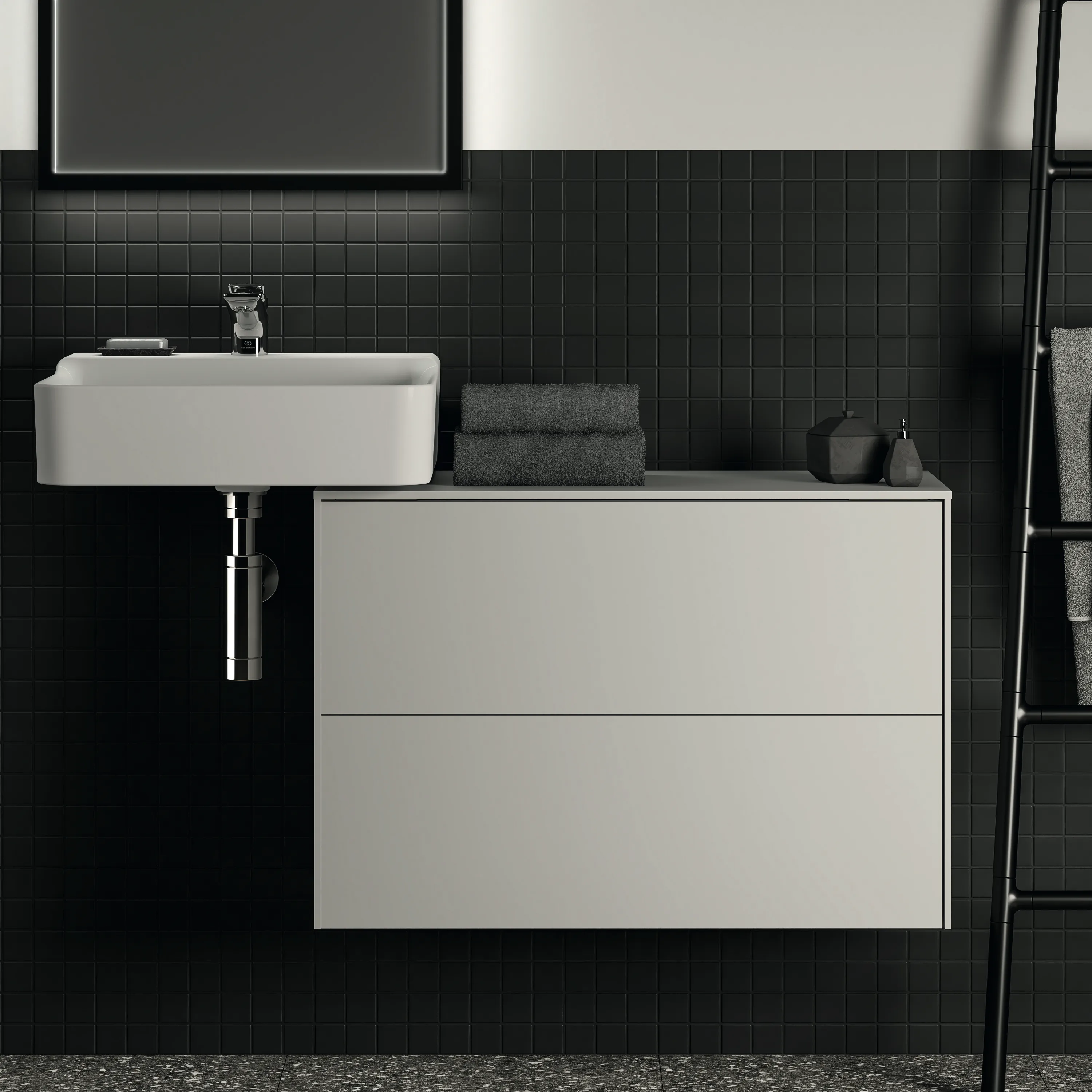 Ideal Standard Waschtischunterschrank „Conca“ 80,2 × 55 × 37,3 cm Weiß matt lackiert