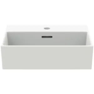 Waschbecken „Extra“ 45 × 35 × 15 cm, Hahnlochposition mittig in Seidenweiß Waschbecken „Extra“ 45 × 35 × 15 cm, Hahnlochposition mittig in Seidenweiß