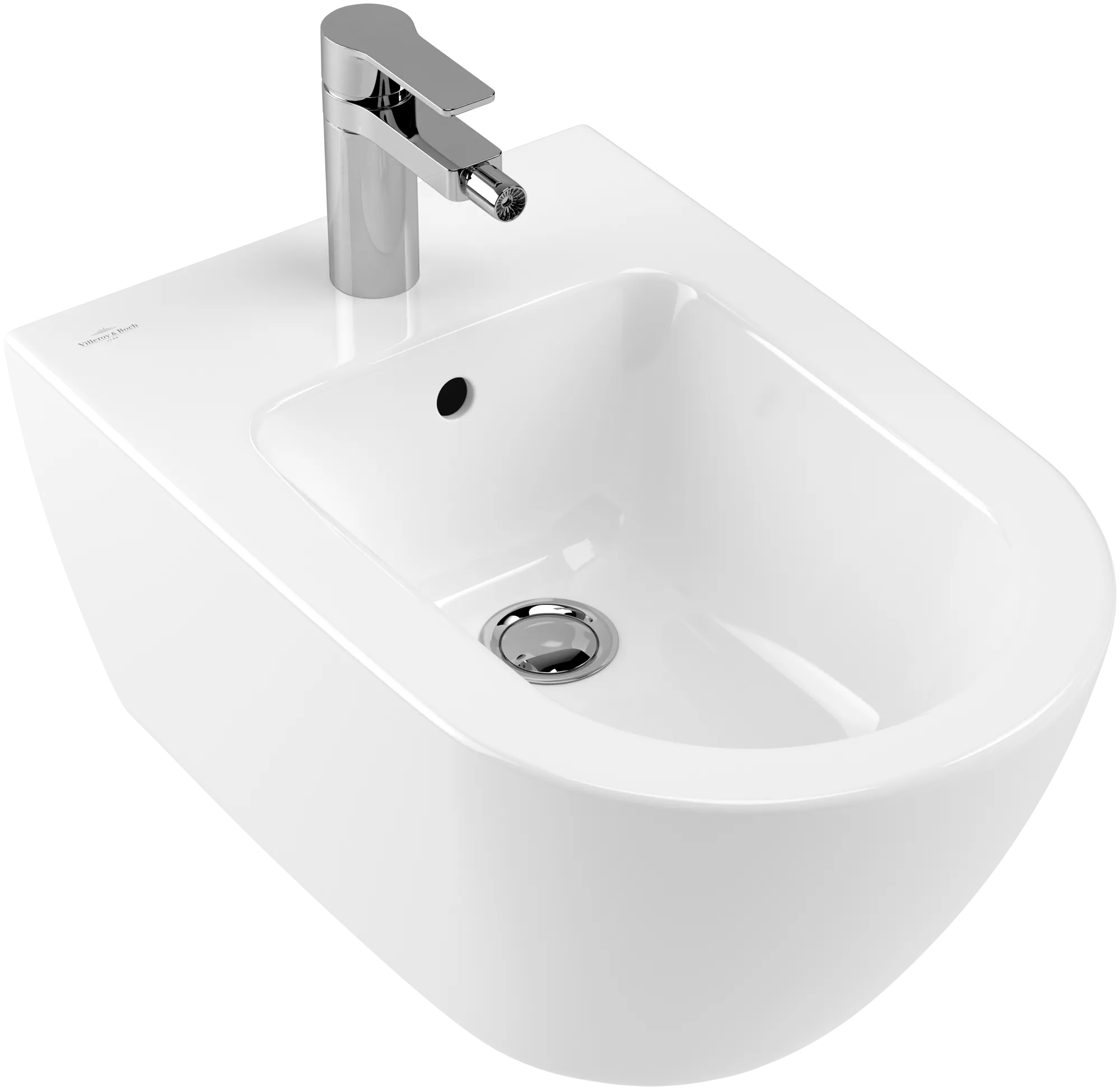 Villeroy & Boch Bidet „Subway 2.0“, Befestigung verdeckt, mit Hahnlochbohrung 37 × 56,5 × 28 cm