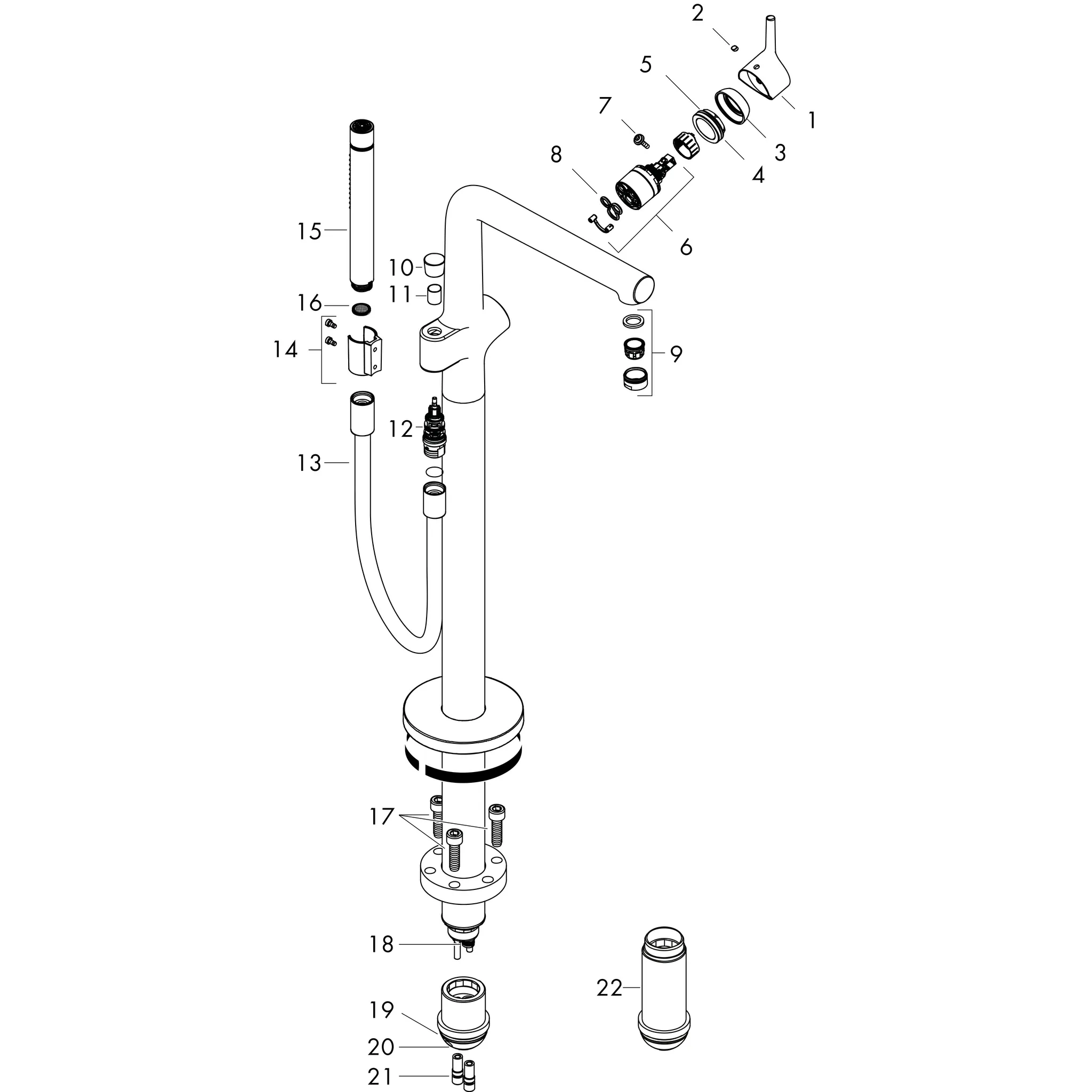 Hansgrohe Talis S Einhebel-Wannenmischer bodenstehend Chrom Hansgrohe Talis S Einhebel-Wannenmischer bodenstehend Chrom