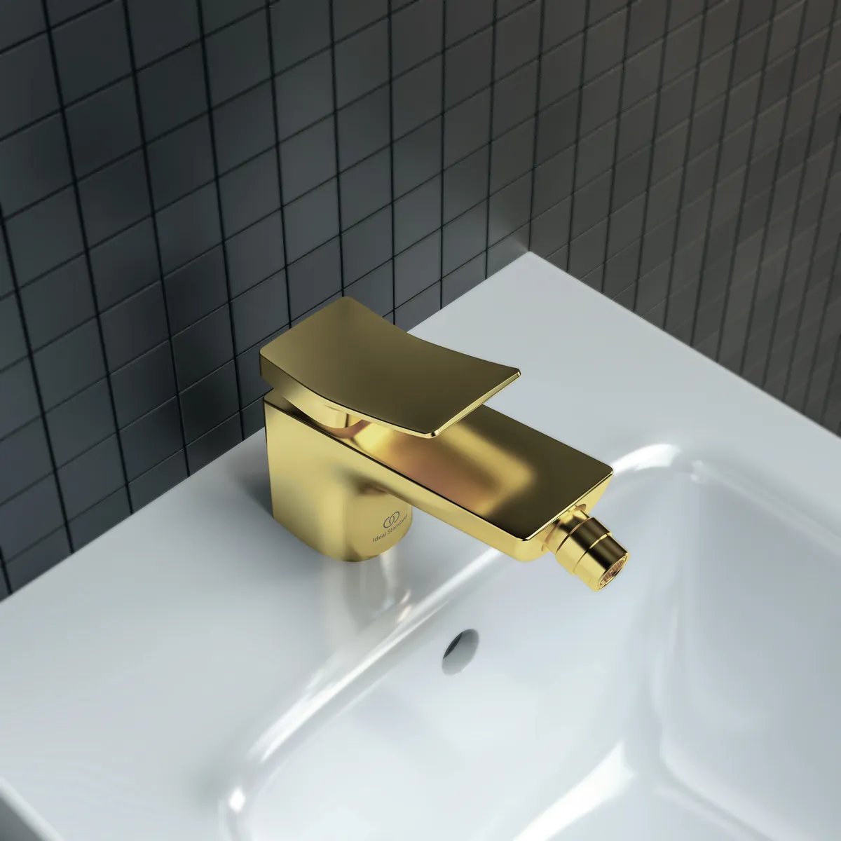 Ideal Standard Bidetarmatur CONCA Arm, Ausladung 133mm, Brushed Gold Ideal Standard Bidetarmatur CONCA Arm, Ausladung 133mm, Brushed Gold