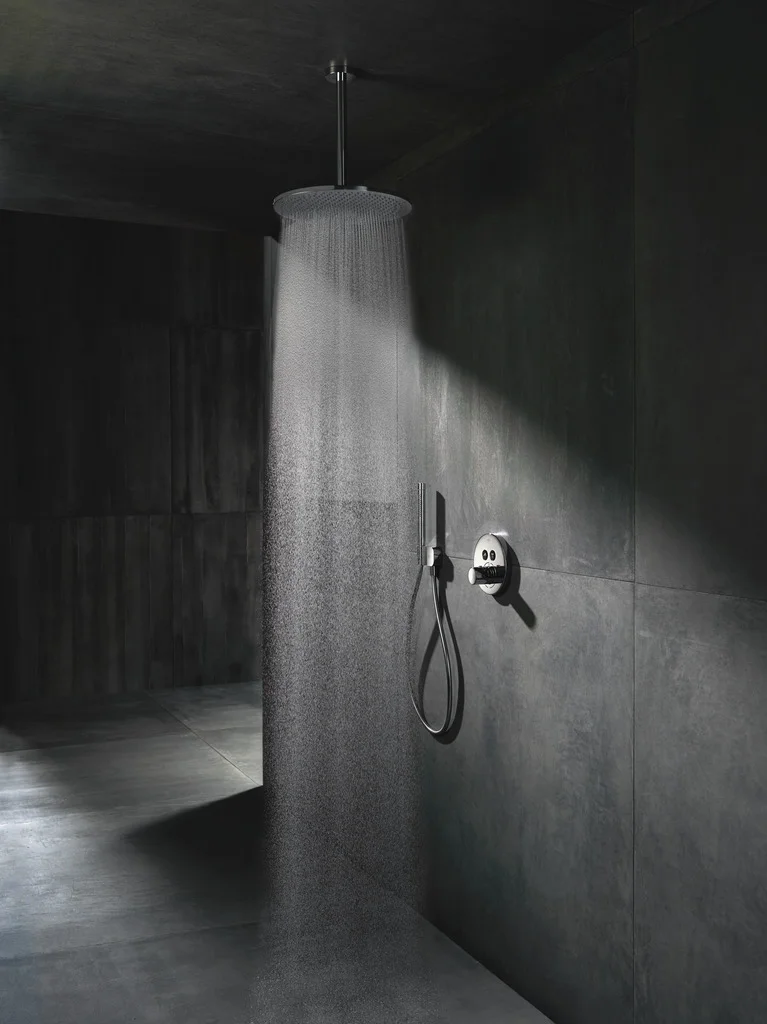 Hansgrohe AXOR ShowerSolutions Kopfbrause 350 1jet Chrom, Deckenmontage, PowderRain Strahlart, 24,6 l/min Durchfluss