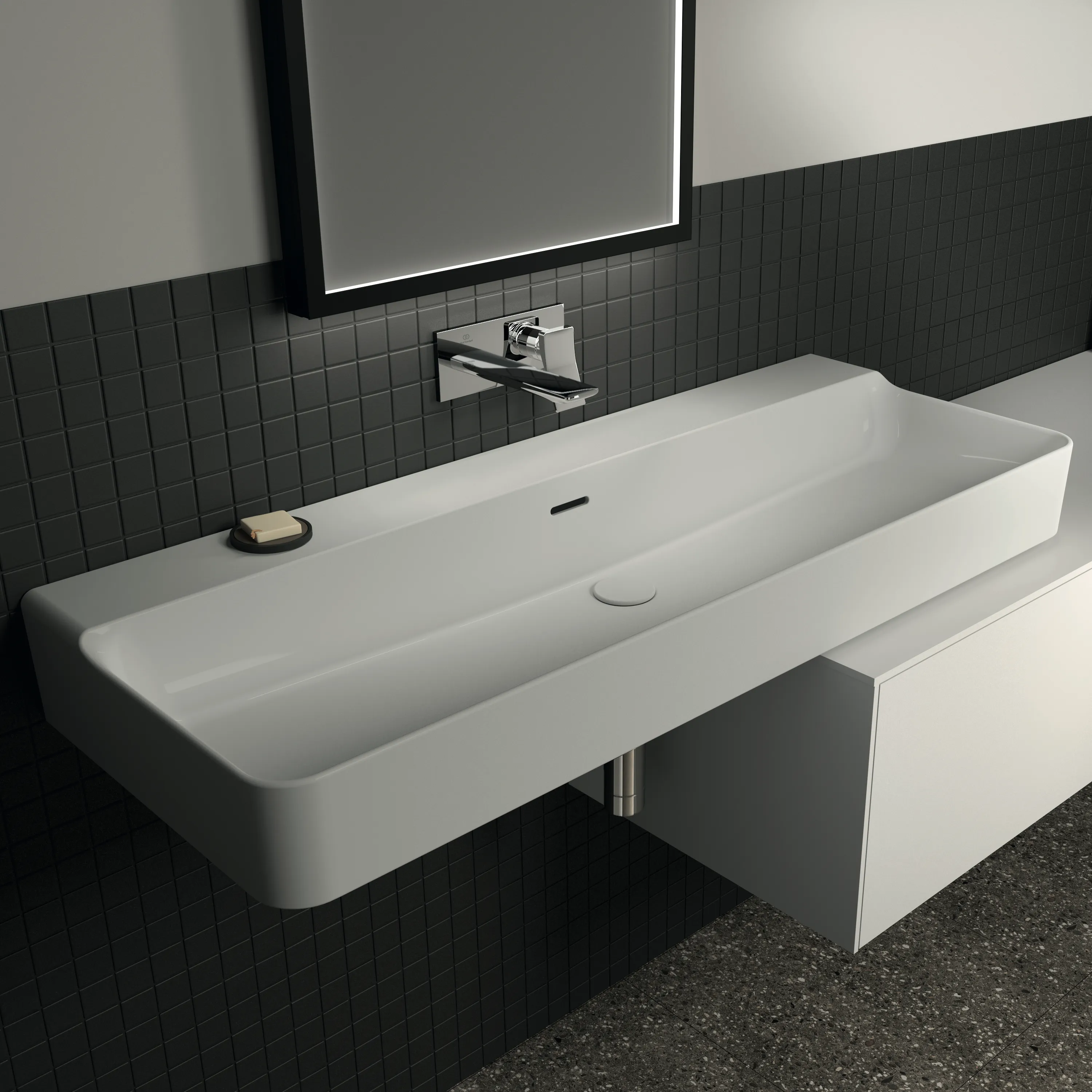 Ideal Standard Waschtischunterschrank Conca, 2 Auszüge, Weiß Ideal Standard Waschtischunterschrank Conca, 2 Auszüge, Weiß