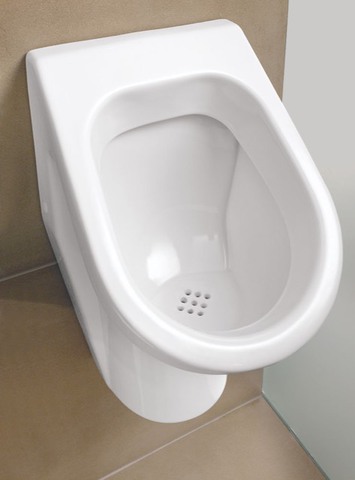 Urinal „Architectura“, mit keramischem Sieb, ohne Zielobjekt, Befestigung verdeckt, Zulauf verdeckt 35,5 × 62 × 38,5 cm 