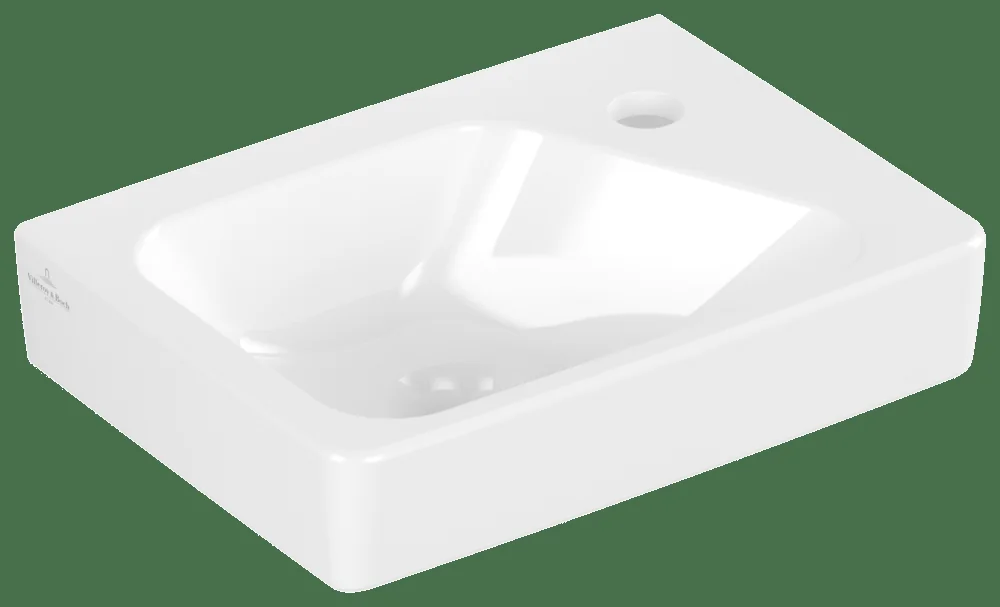 Villeroy & Boch Architectura Handwaschbecken 772-1, 355x260mm, links, Weiß Alpin
