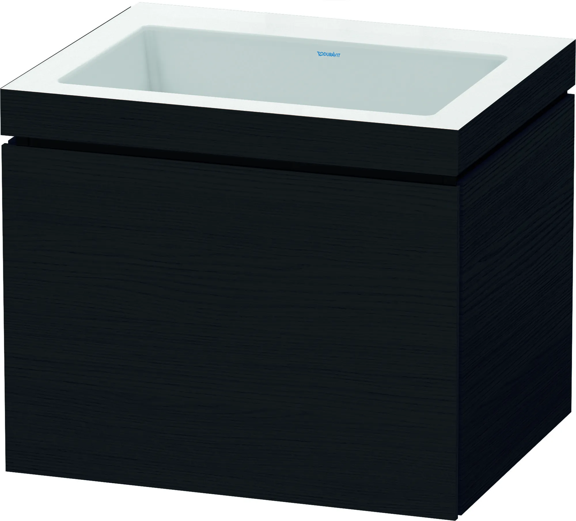 Duravit Möbelset c-shaped Set wandhängend wandhängend „L-Cube“ 60 × 50 × 48 cm Eiche Schwarz