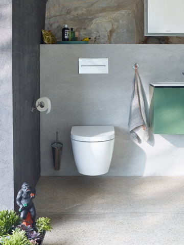 Duravit Wand-Tiefspül-WC inkl. WC-Sitz „ME by Starck“ 37 × 48 × 39 cm, Befestigung sichtbar