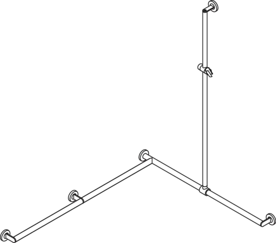 HEWI Haltegriff Ausführung links „System 900“ in Weiß tiefmatt / Chrom HEWI Haltegriff Ausführung links „System 900“ in Weiß tiefmatt / Chrom