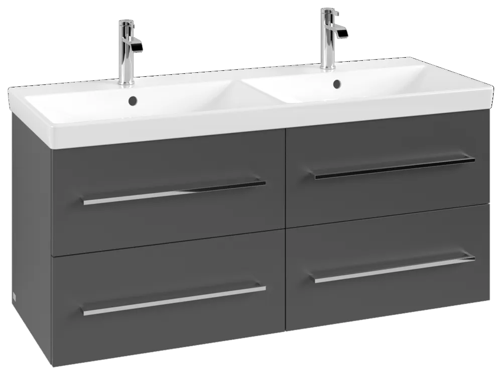 Villeroy & Boch Waschtischunterschrank „Avento“ für Schrank-Doppelwaschtisch 1180 × 514 × 452 mm Graphite, Soft Closing Villeroy & Boch Waschtischunterschrank „Avento“ für Schrank-Doppelwaschtisch 1180 × 514 × 452 mm Graphite, Soft Closing